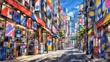 雑多な看板がひしめく秋葉原の夜の路地