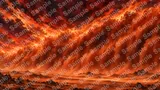 砂嵐（ハブーブ）が天を覆い尽くす赤黒い空
