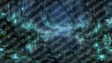 発光植物が自生する夜の幻想沼地