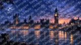 ロンドンのテムズ川と霧に佇むビッグベンとトワイライト空