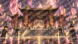 桃色の結晶が群生する九尾狐の封印洞窟