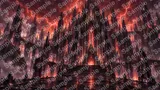 黒い結晶でできた魔王城の尖塔