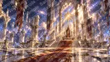 虚無の空間に浮かぶ崩壊した神殿