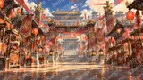 爆竹と獅子舞で沸き立つ旧正月（春節）の街並み